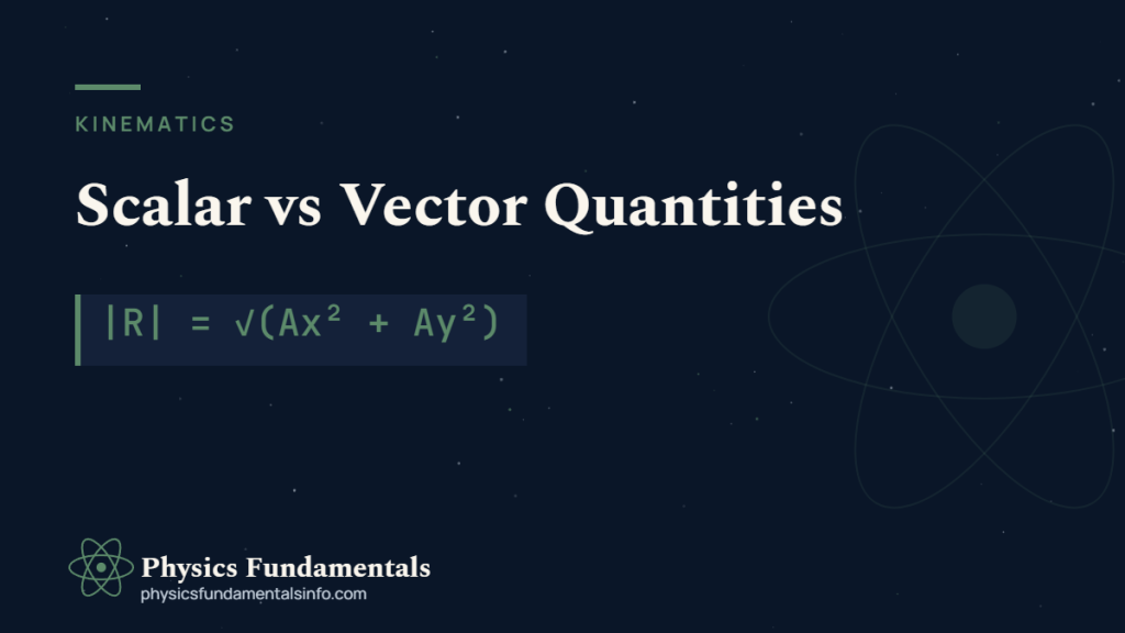 Scalar and Vector Quantities