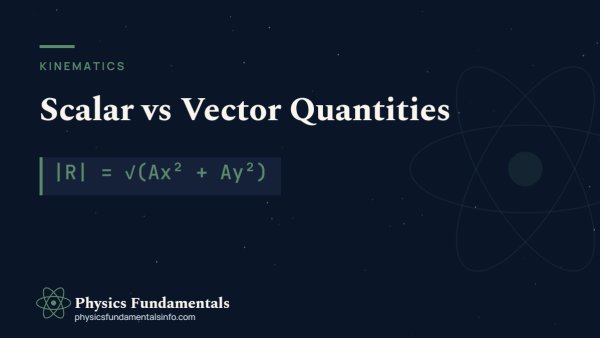 Scalar and Vector Quantities