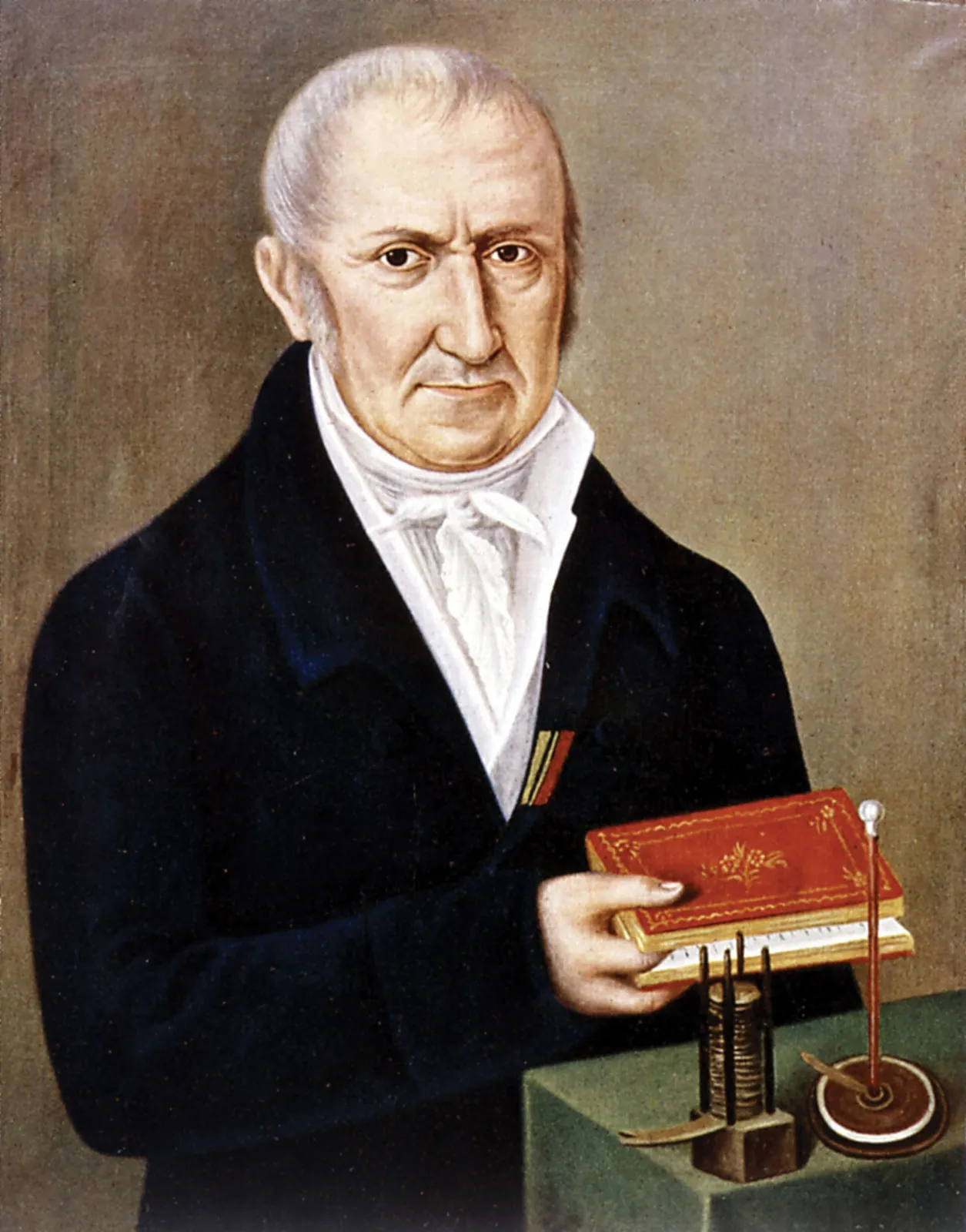 Alessandro Volta, whose voltaic pile was the first steady source of potential difference