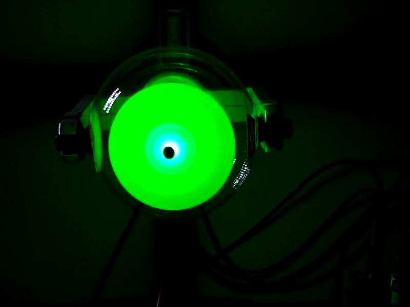 Electron diffraction tube used to demonstrate the de Broglie wavelength of electrons