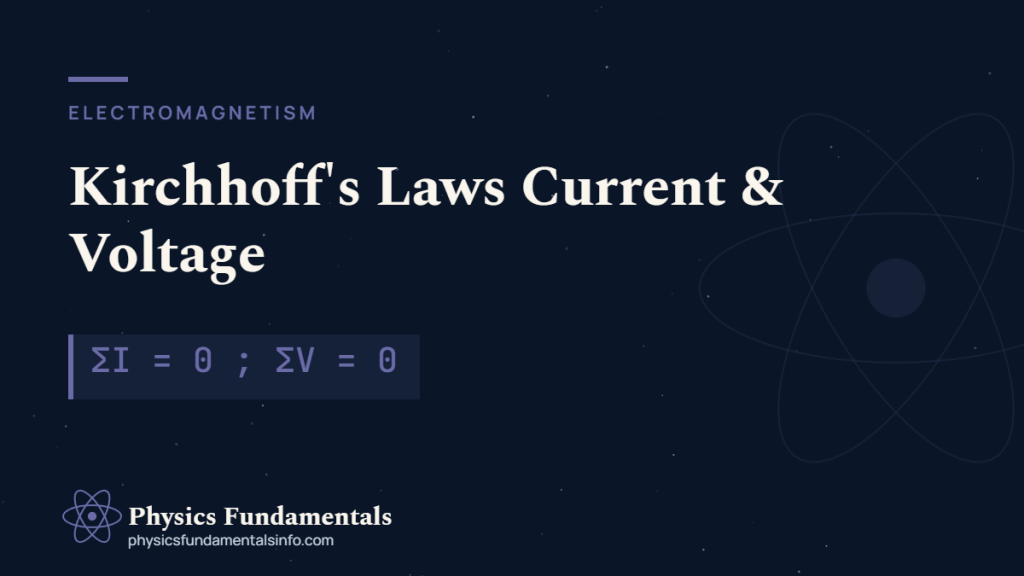 Kirchhoff's law diagram showing the junction rule and the loop rule in a two-loop circuit
