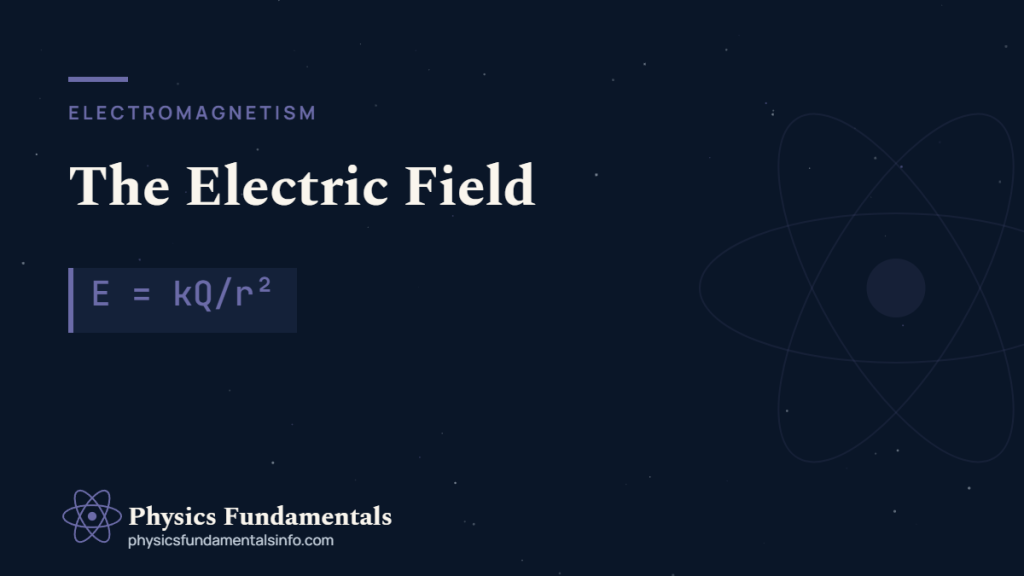 Electric field lines radiating from a positive point charge with the formula E = kQ/r²