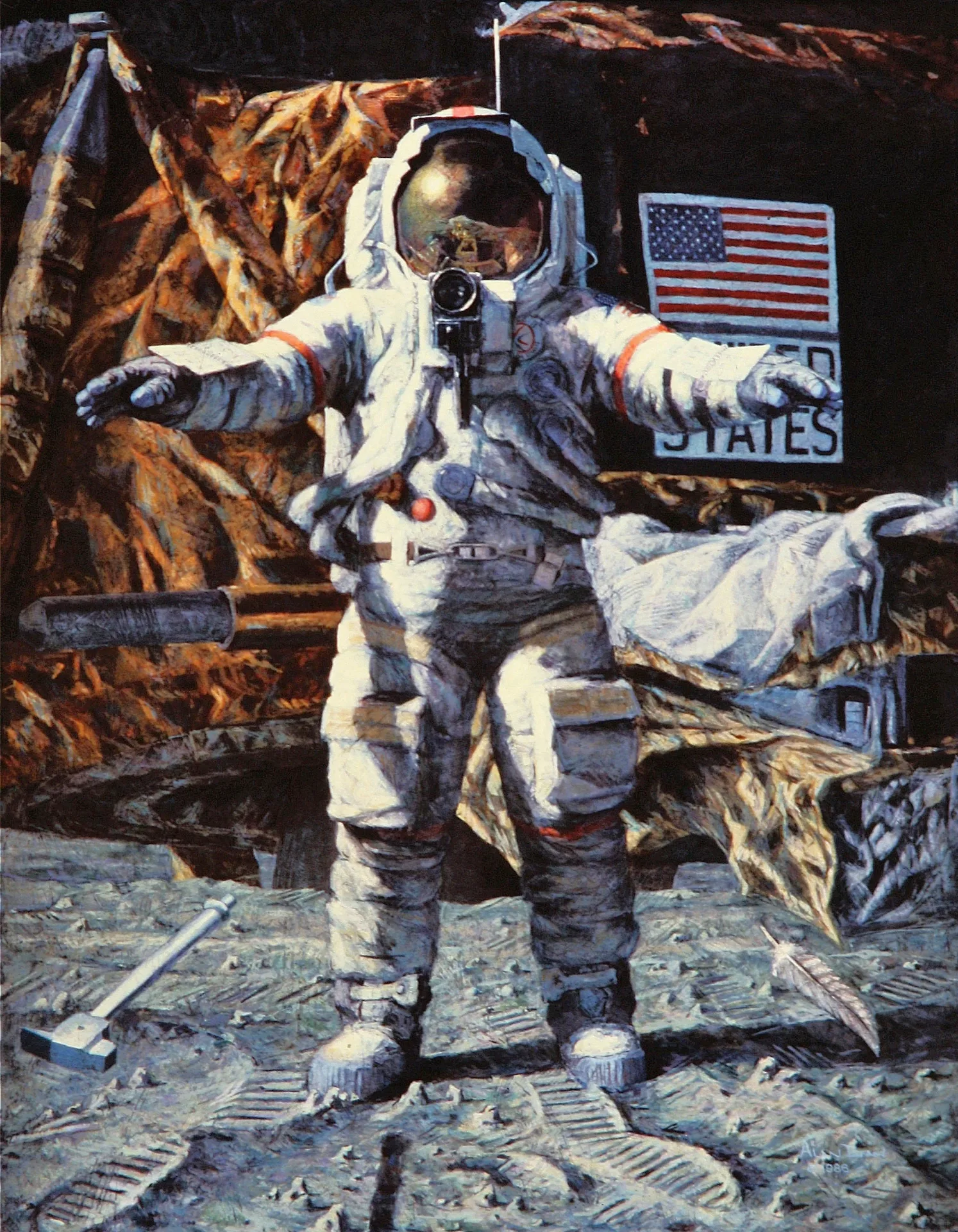 Apollo 15 hammer and feather drop testing the physics misconception that heavier objects fall faster
