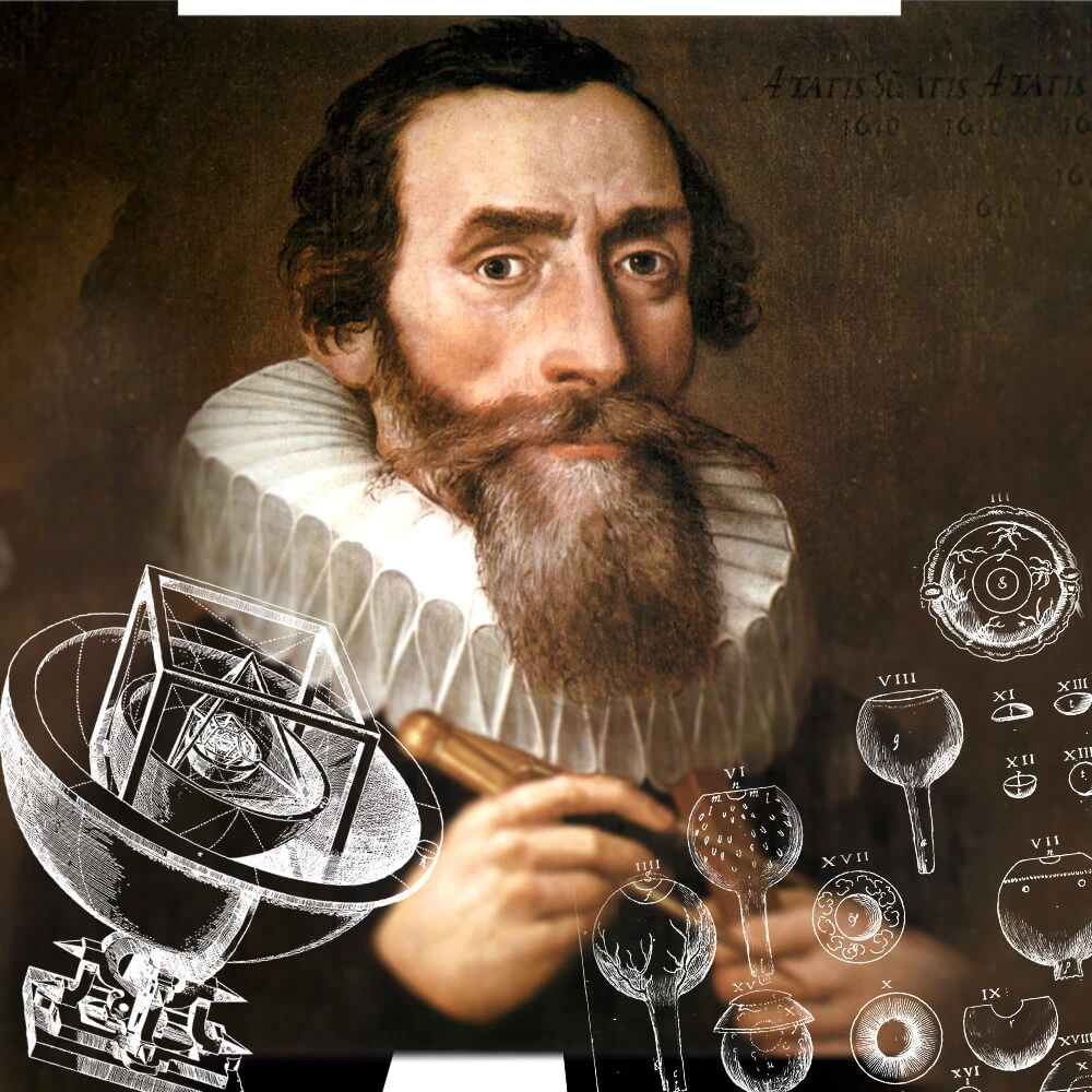 Portrait of Johannes Kepler, the astronomer who discovered Kepler's laws of planetary motion