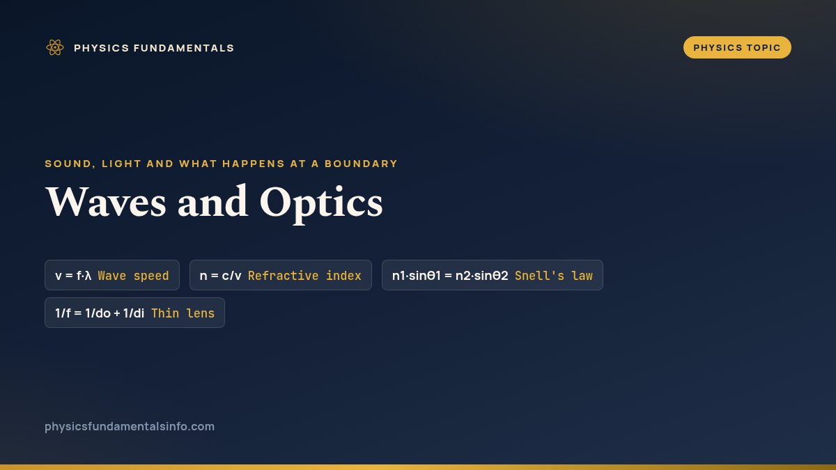 Waves and Optics — the core equations of waves and optics, and every article on the topic